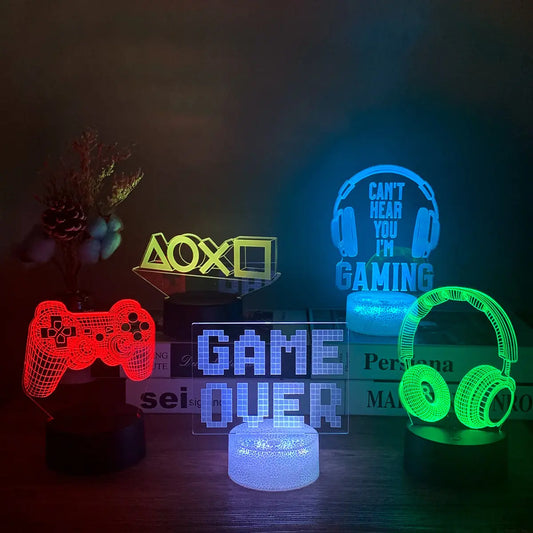 3D RGB LED Gaming Lamp