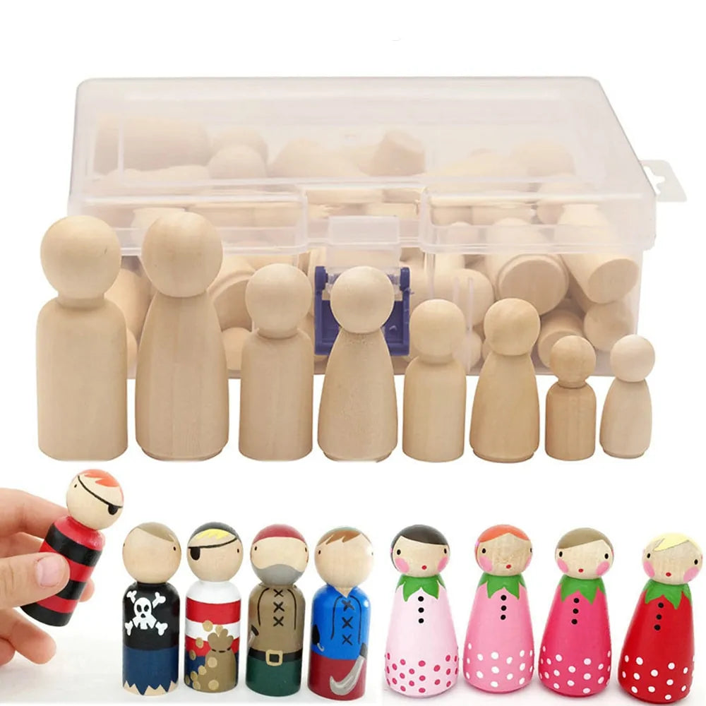 Wooden Peg Dolls Toys